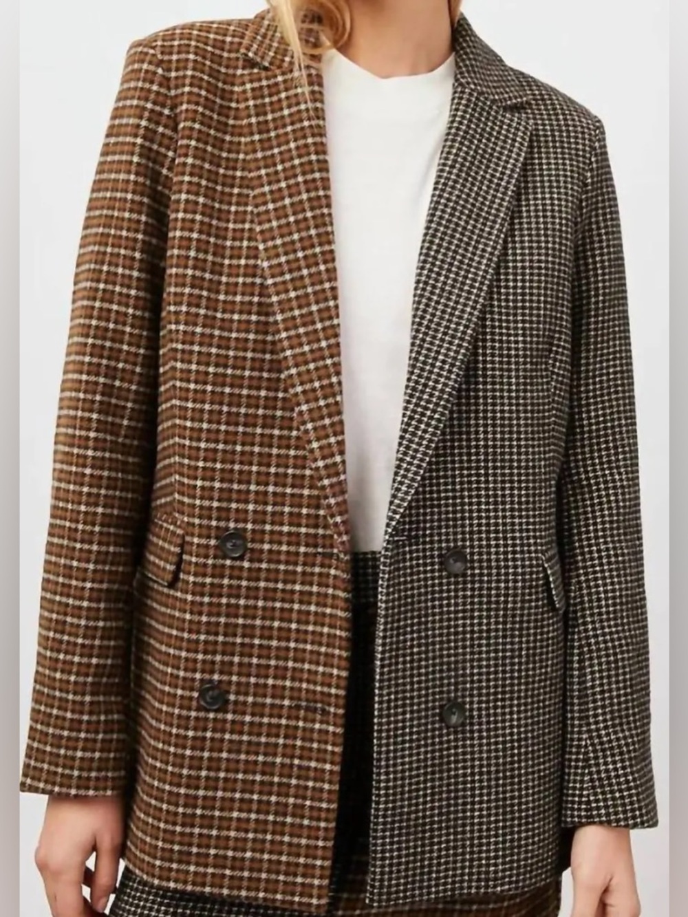 Rails Cody Mixed Mini Check Plaid Blazer